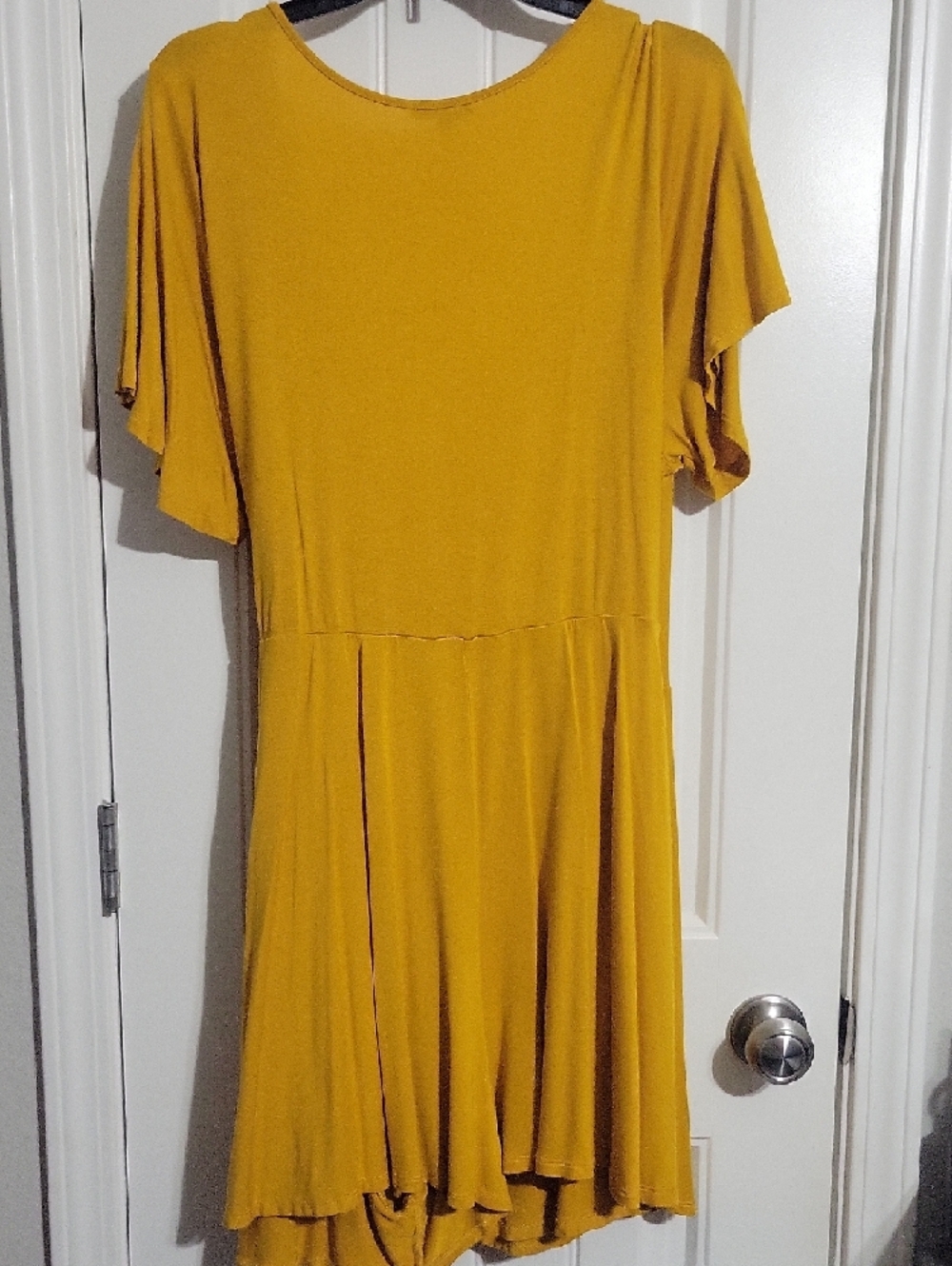 Mustard Wrap Front Romper - Picture 4 of 4